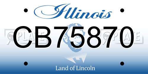 CB75870 Illinois License Plate
