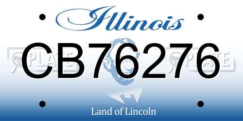 CB76276 Illinois License Plate
