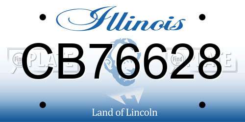 CB76628 Illinois License Plate