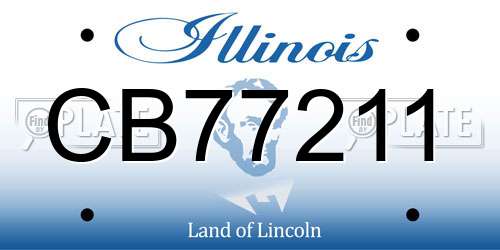 CB77211 Illinois License Plate
