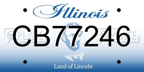 CB77246 Illinois License Plate