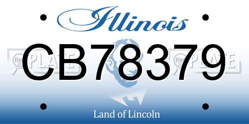CB78379 Illinois License Plate