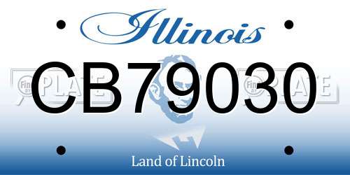 CB79030 Illinois License Plate