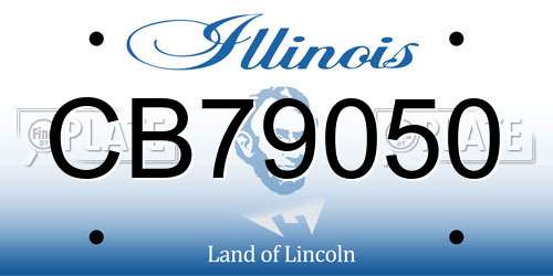 CB79050 Illinois License Plate