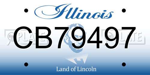 CB79497 Illinois License Plate