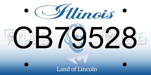 CB79528 Illinois License Plate