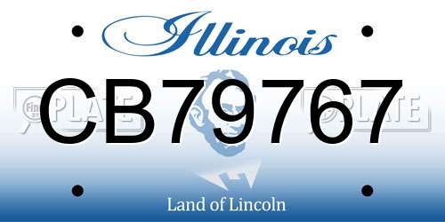 CB79767 Illinois License Plate