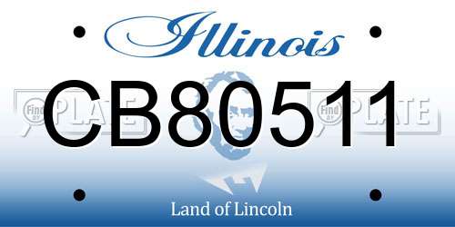 CB80511 Illinois License Plate