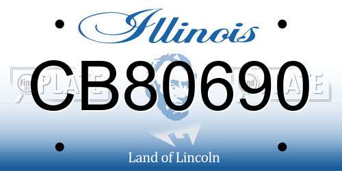 CB80690 Illinois License Plate