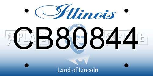 CB80844 Illinois License Plate