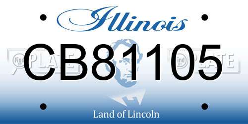 CB81105 Illinois License Plate