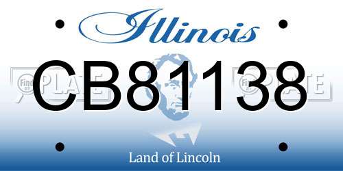 CB81138 Illinois License Plate