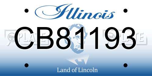 CB81193 Illinois License Plate