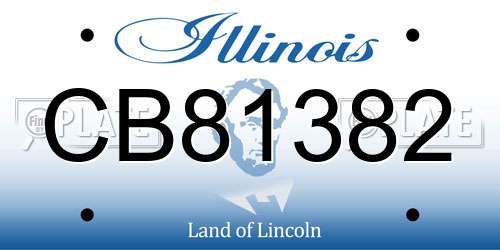 CB81382 Illinois License Plate