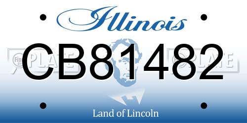 CB81482 Illinois License Plate