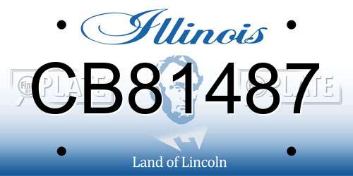 CB81487 Illinois License Plate