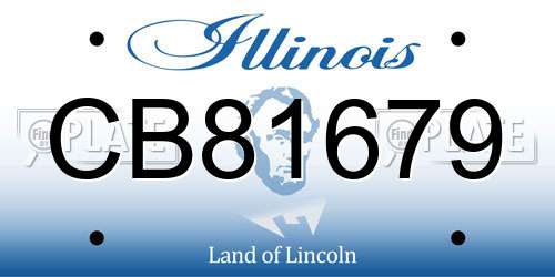 CB81679 Illinois License Plate