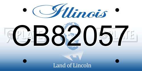CB82057 Illinois License Plate