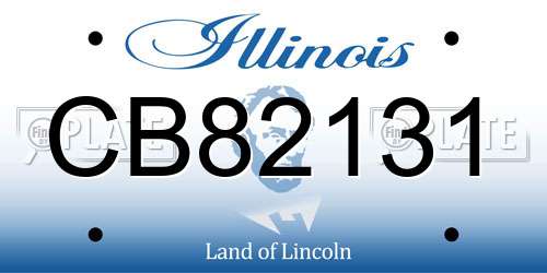 CB82131 Illinois License Plate