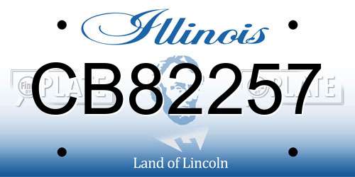 CB82257 Illinois License Plate