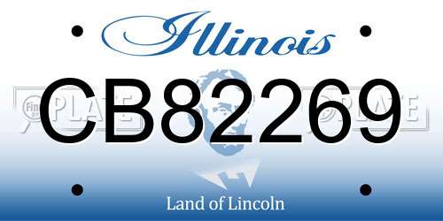 CB82269 Illinois License Plate