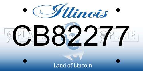 CB82277 Illinois License Plate