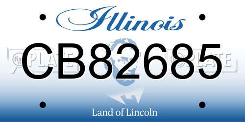 CB82685 Illinois License Plate