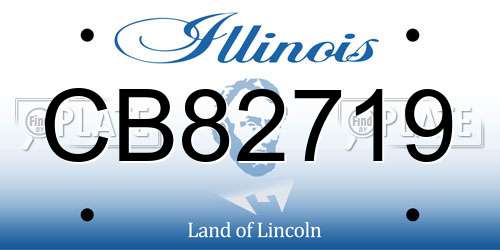 CB82719 Illinois License Plate