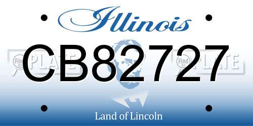 CB82727 Illinois License Plate