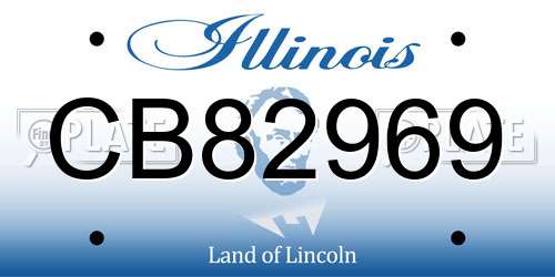 CB82969 Illinois License Plate