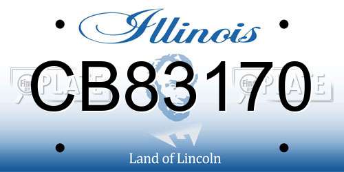 CB83170 Illinois License Plate