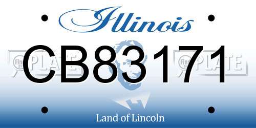 CB83171 Illinois License Plate