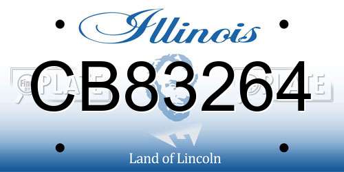 CB83264 Illinois License Plate