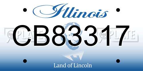 CB83317 Illinois License Plate