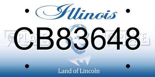 CB83648 Illinois License Plate