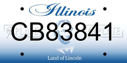 CB83841 Illinois License Plate