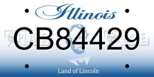 CB84429 Illinois License Plate