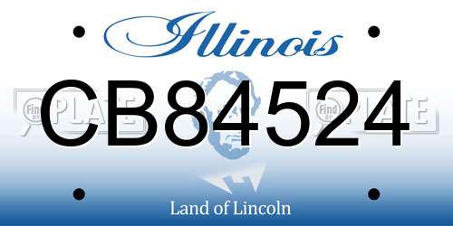 CB84524 Illinois License Plate