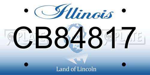 CB84817 Illinois License Plate
