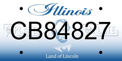 CB84827 Illinois License Plate