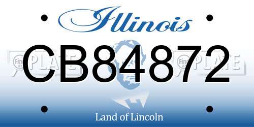 CB84872 Illinois License Plate