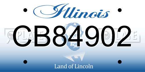 CB84902 Illinois License Plate