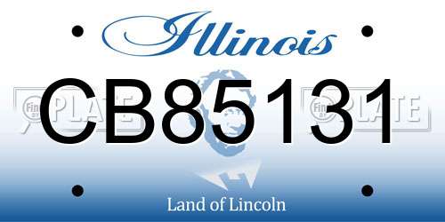 CB85131 Illinois License Plate