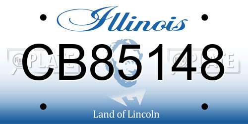 CB85148 Illinois License Plate