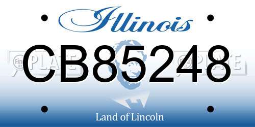 CB85248 Illinois License Plate