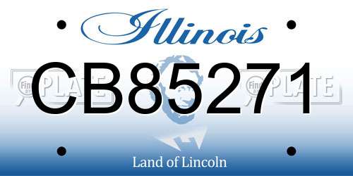 CB85271 Illinois License Plate