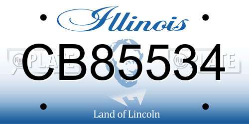 CB85534 Illinois License Plate