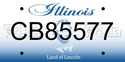 CB85577 Illinois License Plate