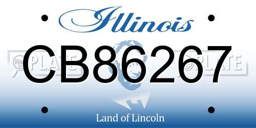 CB86267 Illinois License Plate