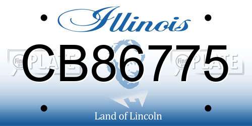 CB86775 Illinois License Plate